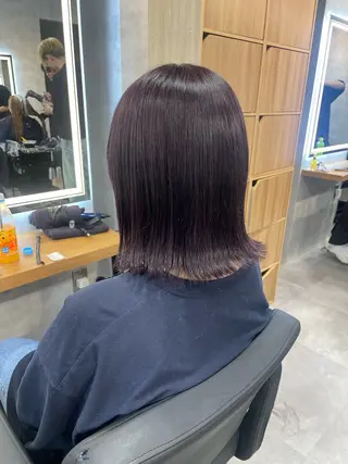 ミディアム カラー ヘアアレンジ 透明感カラー/推しカ ラー☁️JURAのヘアスタイル