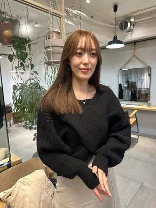 セミロング カラー REINA☁️透明感 カラー/ぷつっと♡のヘアスタイル