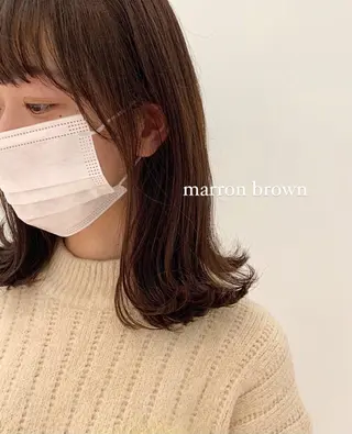 セミロング カラー i.＋sapporo所属・🩶韓国ヘア🩶 くびれ❤︎顔まわりのヘアスタイル