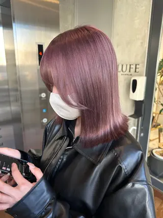 ミディアム ︎🤎W color MIYU‎🤎のヘアスタイル