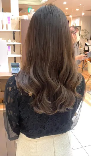 セミロング パーマ 古沢 新のヘアスタイル