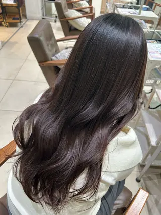 カラー momo🍑/顔周り カット/透明感カラーのヘアスタイル