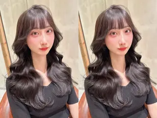 セミロング 韓国カット/透明感 カラー/NANAMIのヘアスタイル