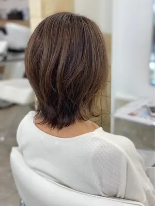 ミディアム カラー 🧸縮毛矯正特化 金澤 彩香🎀のヘアスタイル