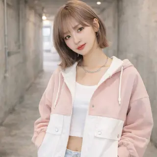 ミディアム カラー 一ノ瀬 暁のヘアスタイル