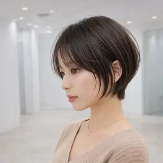 ショート カラー ショート/前髪顔周り COA【こも.】のヘアスタイル