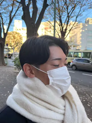 ショート パーマ メンズ 韓国風メンズ/毛流れ ヘアなら須田龍世のヘアスタイル