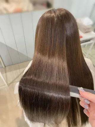 ロング パーマ 韓国風レイヤーカット 💎髪質改善"yuiのヘアスタイル