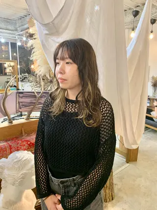 セミロング カラー LEB所属・下河 宗太のヘアスタイル