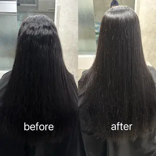 ロング 縮毛矯正 みさきのヘアスタイル