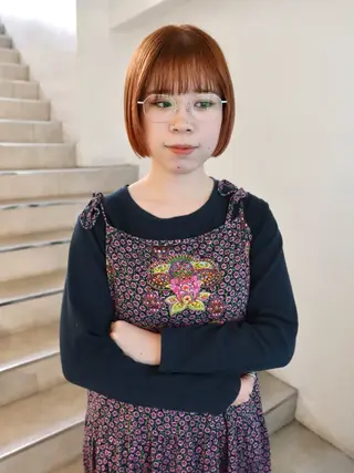 ショート カラー 顔周りカット/透明感 カラー✂️MEIのヘアスタイル