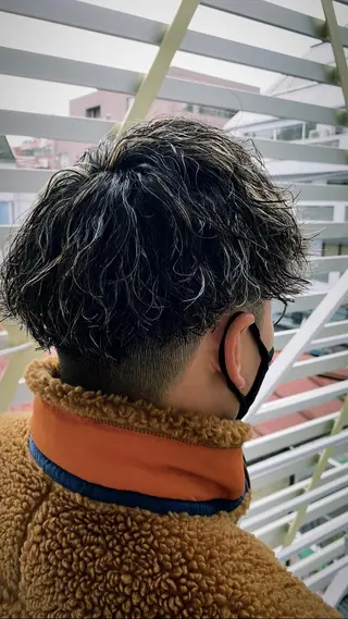 ショート カラー パーマ メンズ 🎗美髪艶髪🫧髪質 改善特化🥇菊地のヘアスタイル