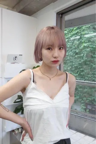 ショート カラー Cinq所属・ハイライト🌟/ ボブ/豊田のヘアスタイル