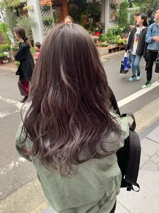 セミロング カラー ピンクベージュ/新潟 万代/高橋桃葉🍑のヘアスタイル