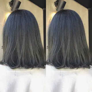 ミディアム カラー 荒木 依莉亜のヘアスタイル