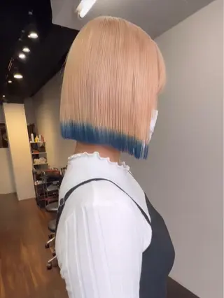 ミディアム カラー 🧡色落ちまで2度綺 麗なカラー🧡ヨシキのヘアスタイル