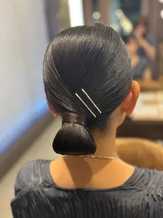 ミディアム ヘアアレンジ Iris by artina 武蔵小杉店【イリス バイ アルティナ】所属・🎼レイヤー/顔周り カット/nene♬のヘアスタイル