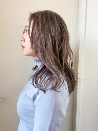 セミロング カラー 岡本康平/ボブ /ブリーチ/レイヤーのヘアスタイル