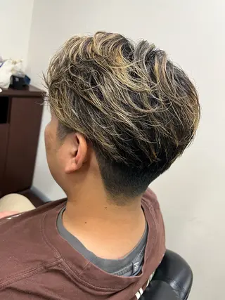 ミディアム メンズ ＢＡＲＢＥＲ koyoのヘアスタイル