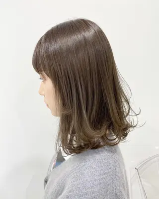 ミディアム カラー ⛄️冬の透明感 カラー⛄️大西のヘアスタイル