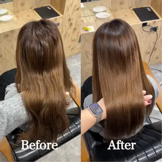 ロング 美髪縮毛矯正/ 髪質改善/岩田一駿のヘアスタイル