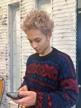 ショート カラー アイブロウリフト パーマモデル/はなのヘアスタイル