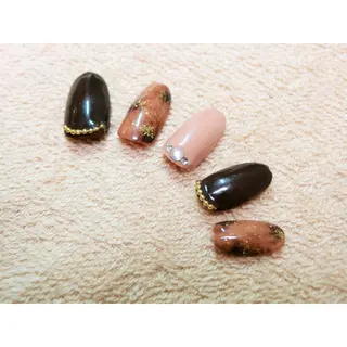 ネイル 痛ネイル/ワンホン/ フィルイン/長さだしのネイルデザイン