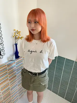 ミディアム カラー 🩷ハイトーン透明感 レイヤー🩷ユリカのヘアスタイル