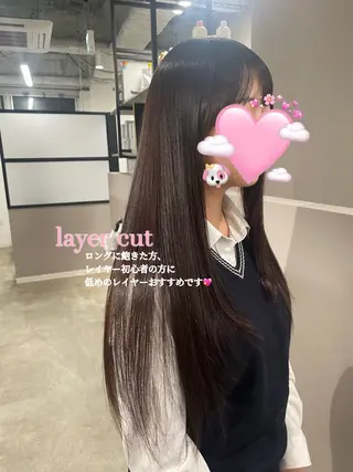 ロング 菅野 萌愛のヘアスタイル