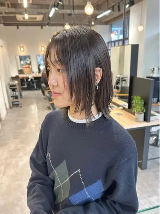 セミロング カラー 🌈ショートボブ⚪︎ 暖色🌈村山武史のヘアスタイル