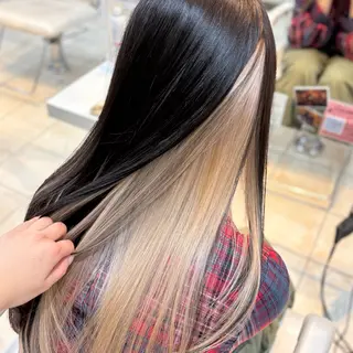 ロング カラー ブリーチ/ヘアセット 【𝙍𝙞𝙣𝙤】のヘアスタイル