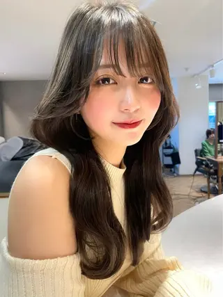 セミロング カラー ヘアアレンジ fumika🎀 ベージュのヘアスタイル