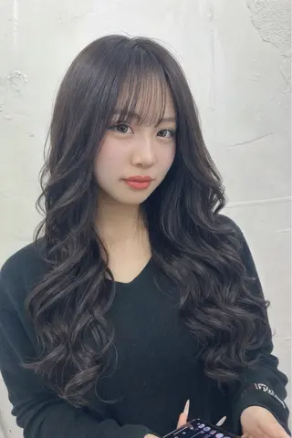 ロング カラー づまさん カラーエクステ難波のヘアスタイル