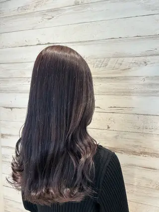セミロング カラー 髪質改善/縮毛矯正 ツヤ髪🩷さつきのヘアスタイル