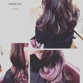 ミディアム セミロング ロング カラー hair salon Ranun髪質改善のヘアスタイル