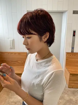 ショート カラー パーマ Kouta/似合わせ /パーマ/カラーのヘアスタイル