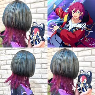ミディアム 推しカラー✨ オタク美容師ユウカのヘアスタイル