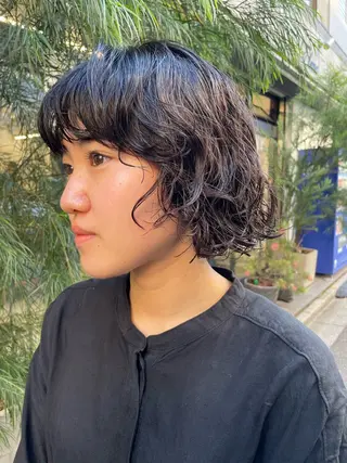 ミディアム パーマ 【お洒落パーマ】 Elme　肥塚康汰郎のヘアスタイル