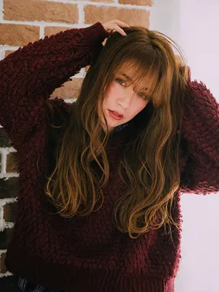 ロング パーマ 福島 浩司のヘアスタイル