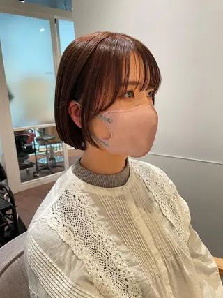 ショート カラー gotoday　shaire　saron所属・miu. ボブ/透け感カラーのヘアスタイル