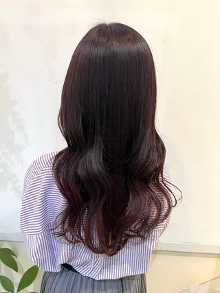 ロング カラー ブリーチしない暖色 カラー🥀杉 優菜のヘアスタイル