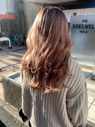 ロング カラー ヘアアレンジ ハイトーン/美髪矯正 🍃大江拓実のヘアスタイル