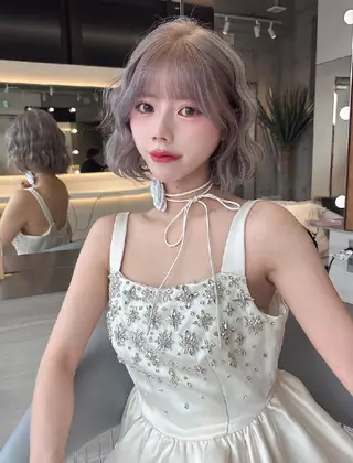 ショート カラー Lond Roleのヘアスタイル