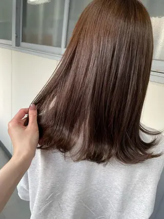 ミディアム カラー ヘアアレンジ maoブリーチ無し 似合わせカラーのヘアスタイル