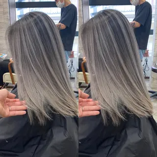 ロング カラー パーマ ヘアアレンジ メンズ キッズ ネイル マツエク・マツパ ハイライト、レイヤー カット/西梅田/中西のヘアスタイル
