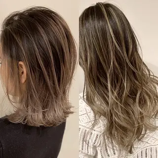 ミディアム カラー AMI Hair  supply所属・髪質改善カラー 韓国風レイヤーのヘアスタイル