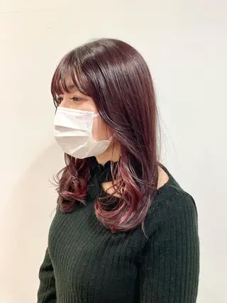 セミロング カラー 💫小顔カット TAROのヘアスタイル