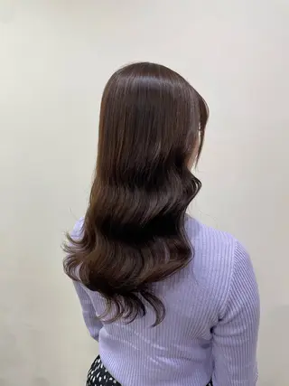 セミロング パーマ 韓国風パーマ/ヘア セット/店長みづきのヘアスタイル