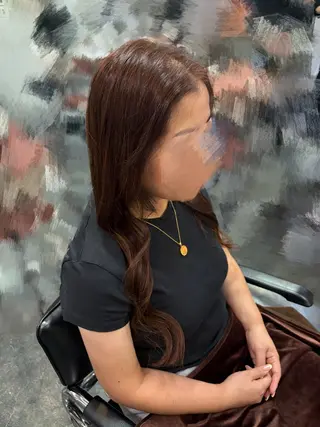 ロング カラー 奥山 和奏のヘアスタイル