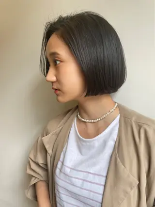ショート 透明感カラー特化/ ベージュ/梅田/英輝のヘアスタイル